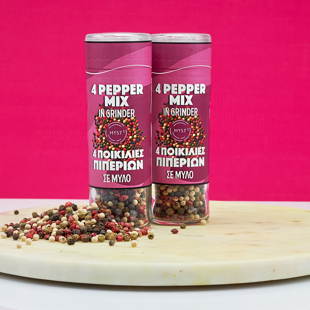 100% Pure Mixed 4 Pepper Grinder 50g