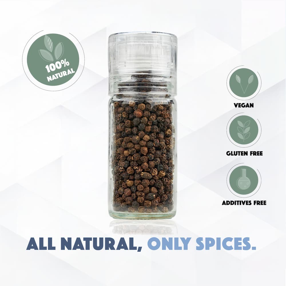 100% Pure Black Pepper Grinder 50g