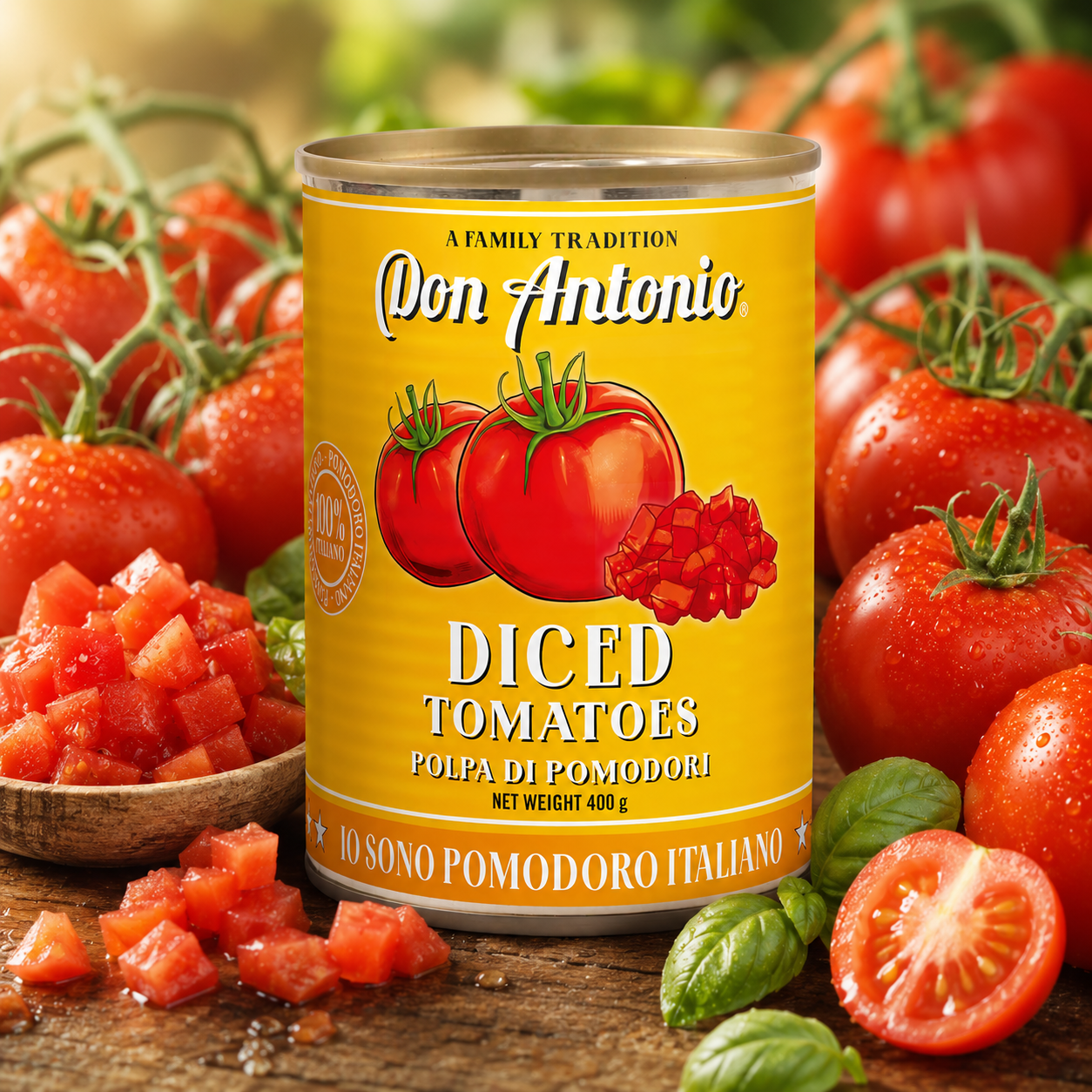 Don Antonio Diced Tomatoes 400g Premium Italian Tomatoes