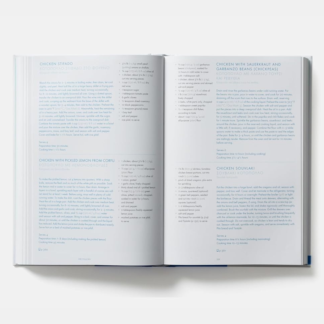 Open book with text on a white background