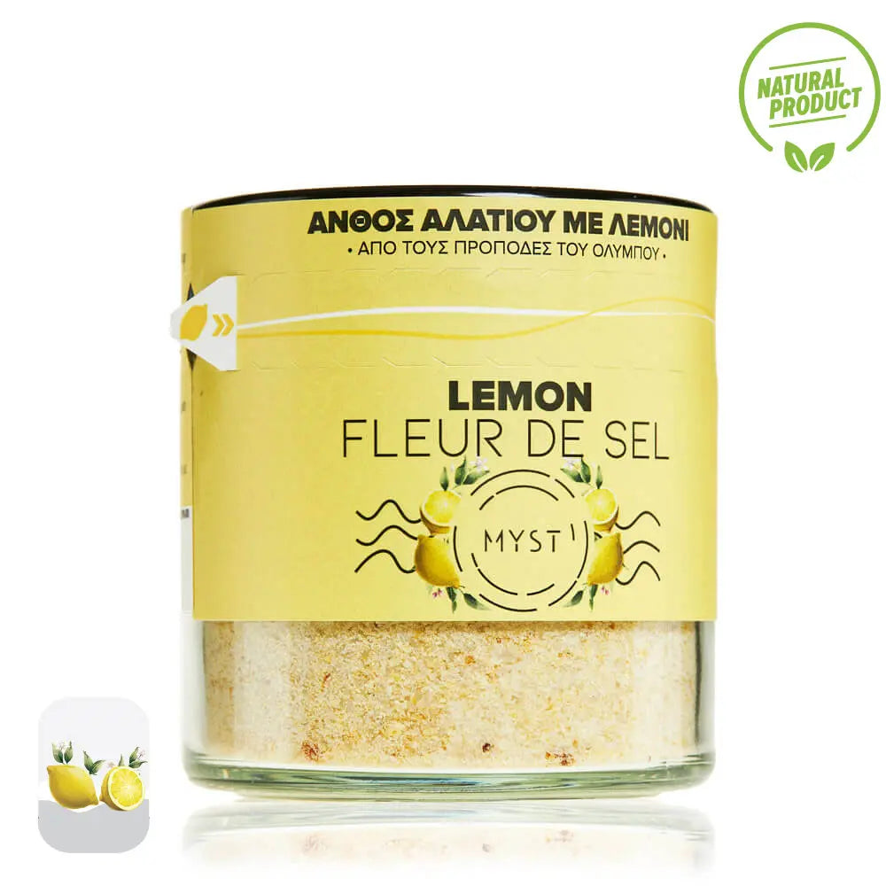 Premium Fleur De Sel Lemon Greek Sea Salt Blossom 200g