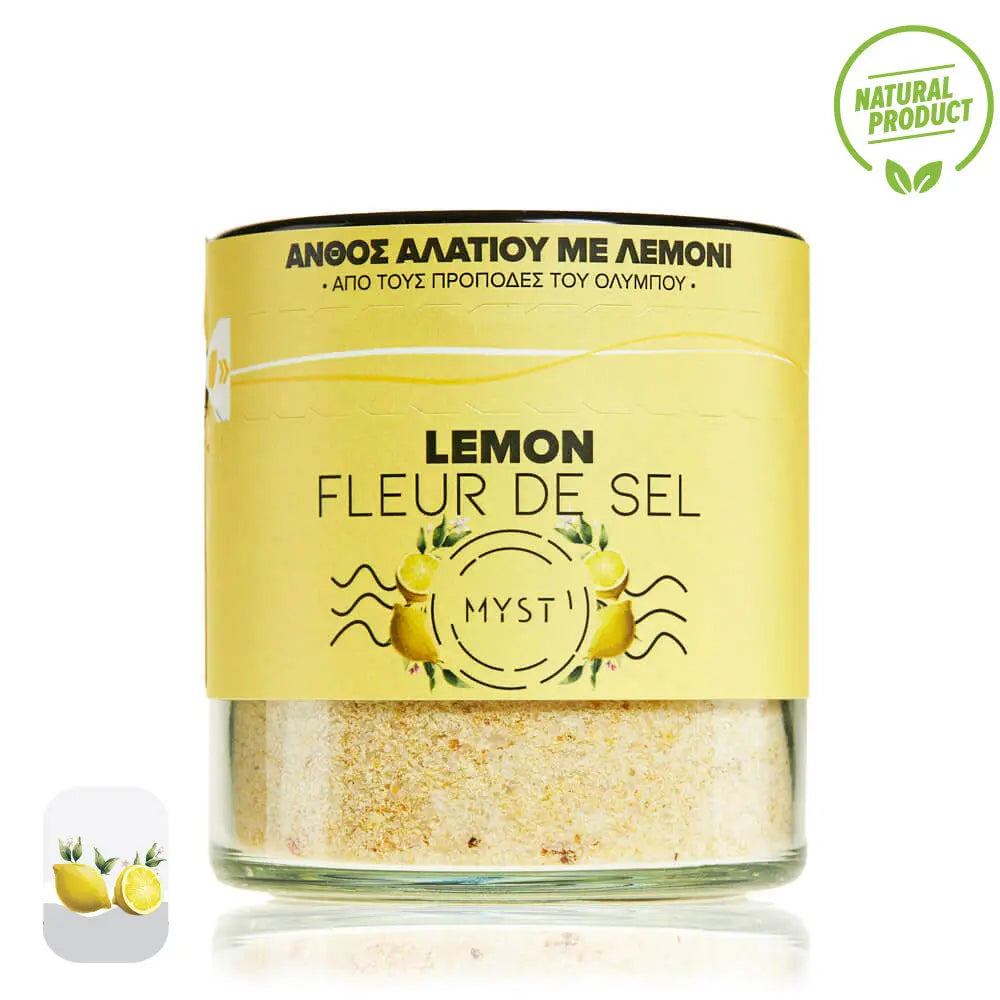 Premium Fleur De Sel Lemon Greek Sea Salt Blossom 200g