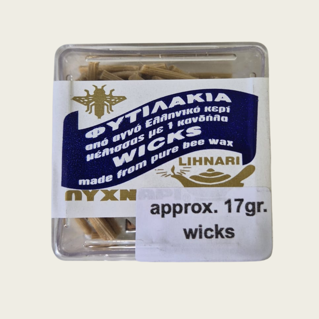 Pack of wicks with a label on a white background