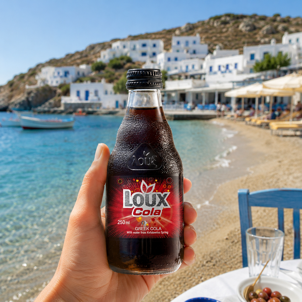 Loux Greek Cola Soft Drink - 250ml