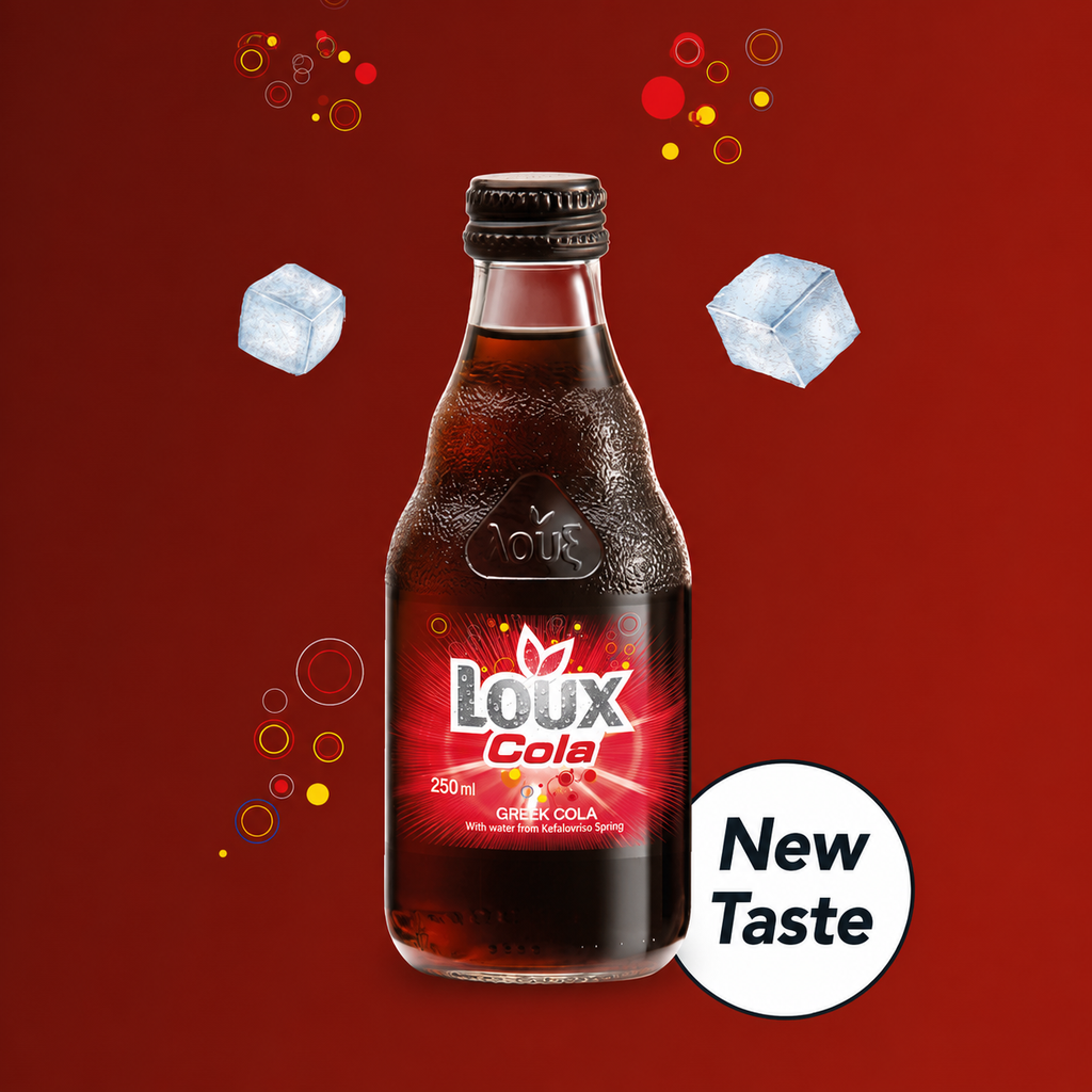Loux Greek Cola Soft Drink - 250ml