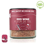 Premium Greek Fleur De Sel with Red Wine 200g