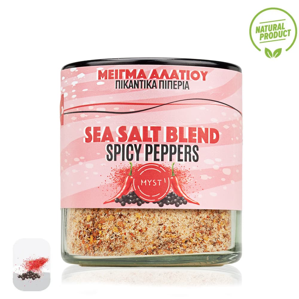 Greek Sea Salt Blend Spicy Peppers 200g