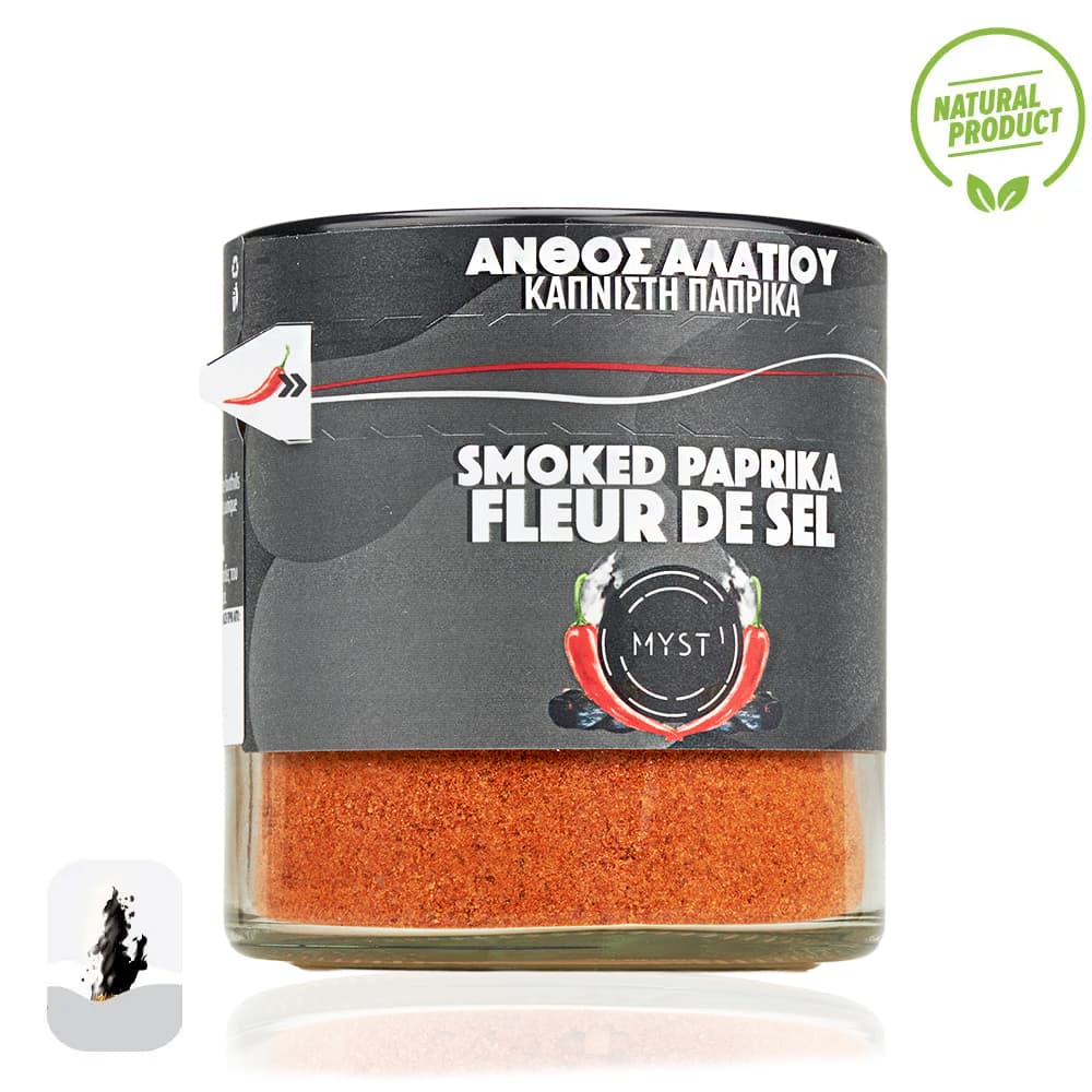 Premium Fleur De Sel Smoked Paprika Greek Sea Salt Blossom 200g
