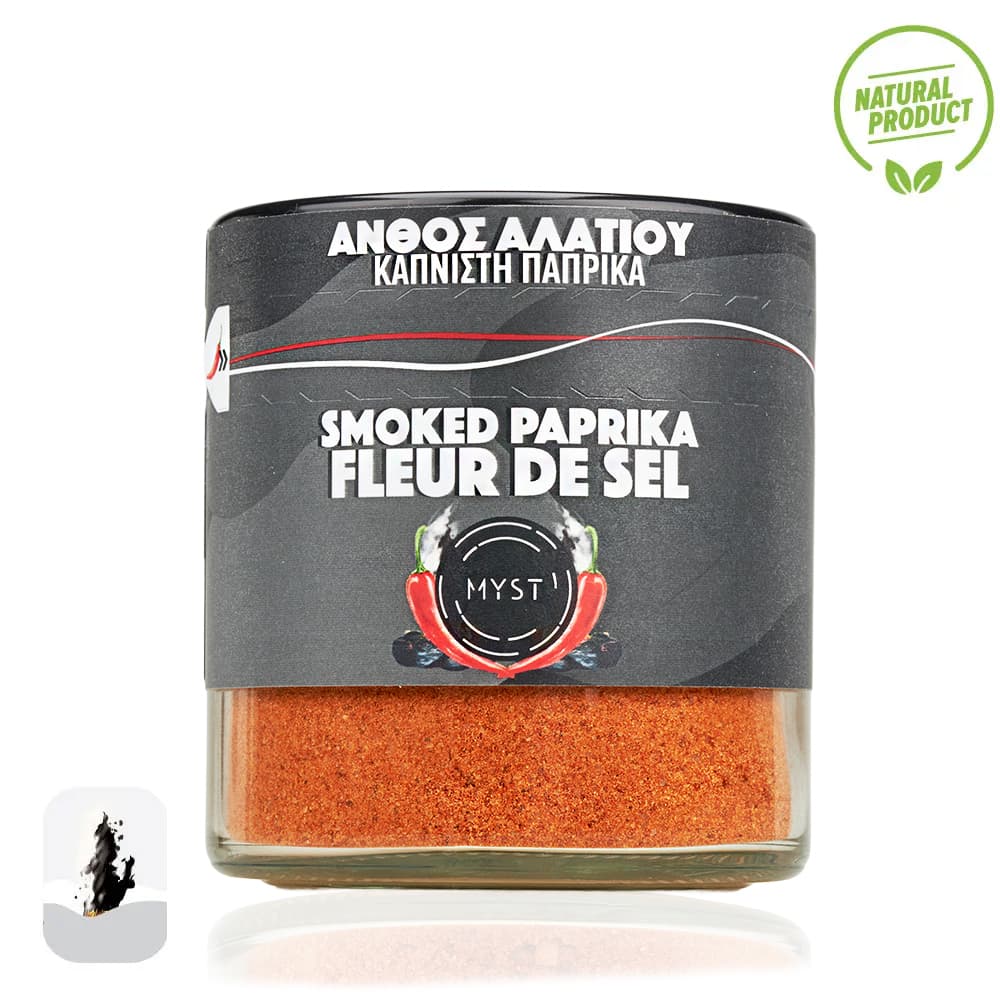 Premium Fleur De Sel Smoked Paprika Greek Sea Salt Blossom 200g