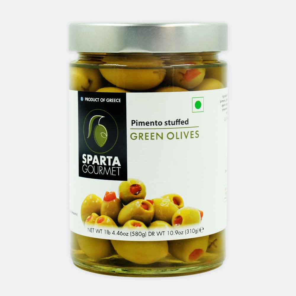 Sparta Gourmet Green Pimento Stuffed Olives - 580g