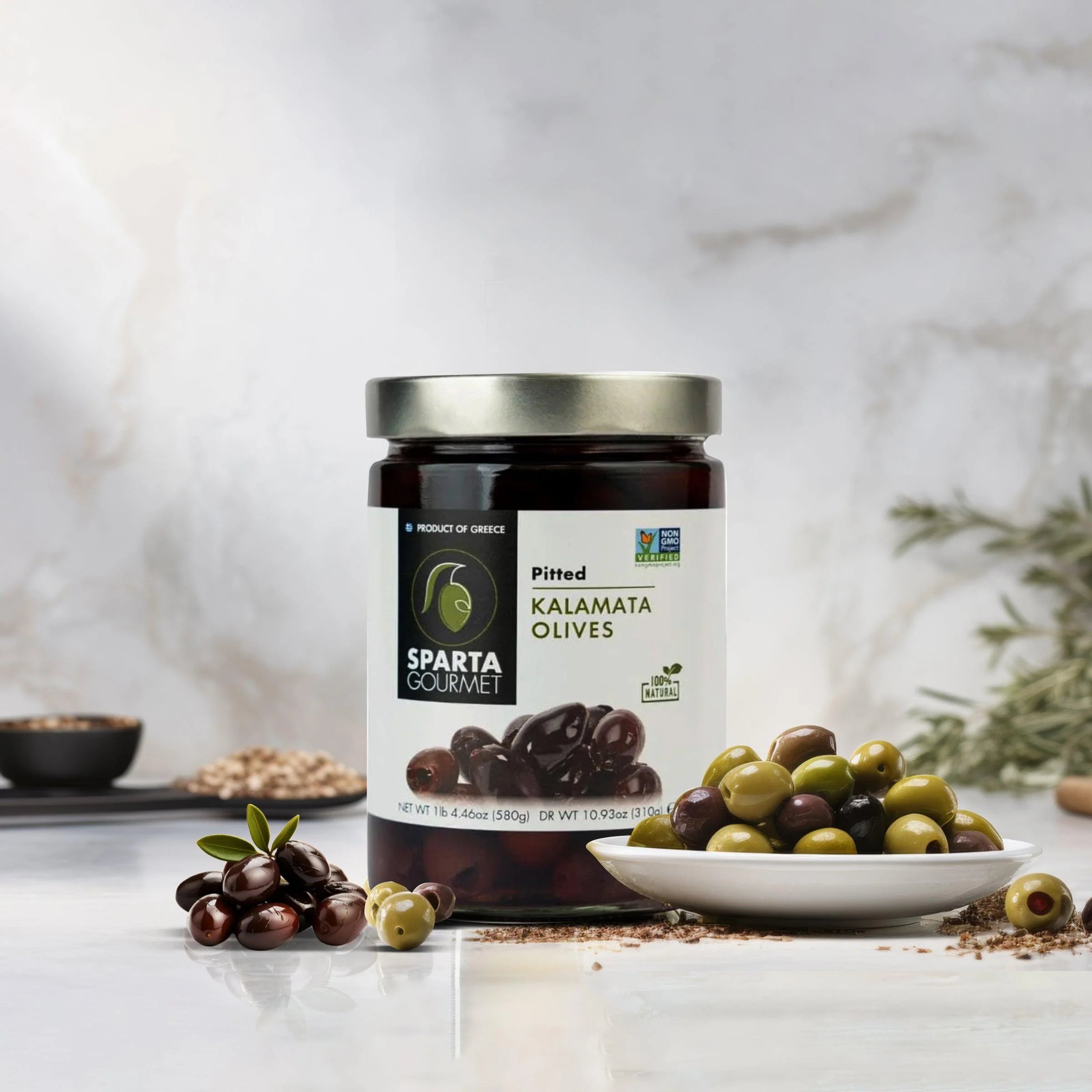 Sparta Gourmet Pitted Kalamata Olives 580g