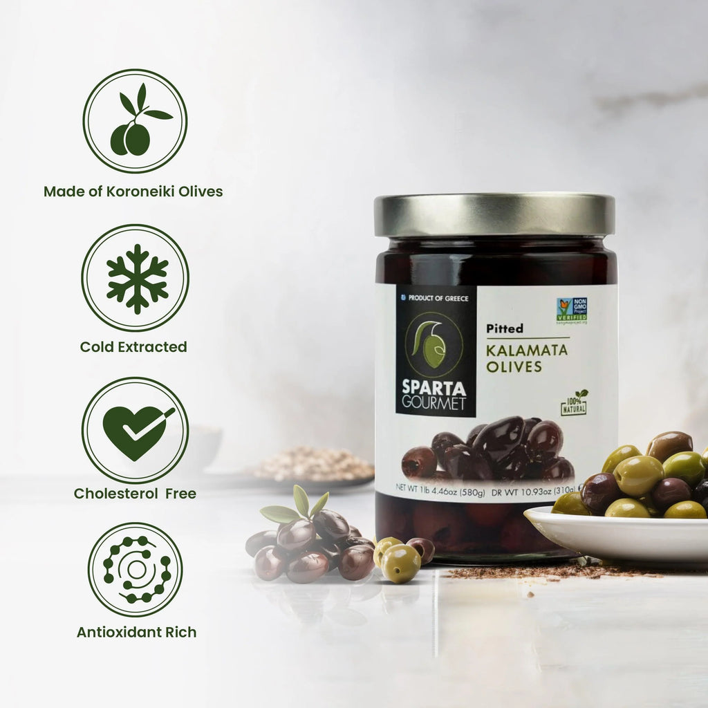 Sparta Gourmet Pitted Kalamata Olives 580g