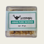 Box of Aibani Pure Incense with a label on a white background