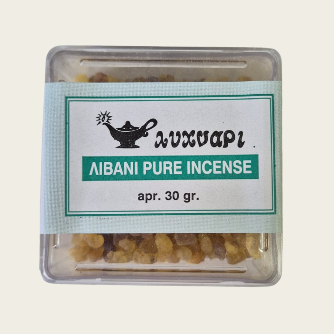 Box of Aibani Pure Incense with a label on a white background