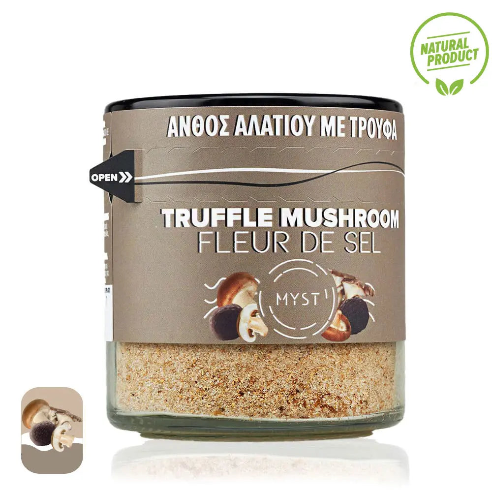 Premium Greek Luxury Fleur De Sel with Truffle and Mushroom 200g