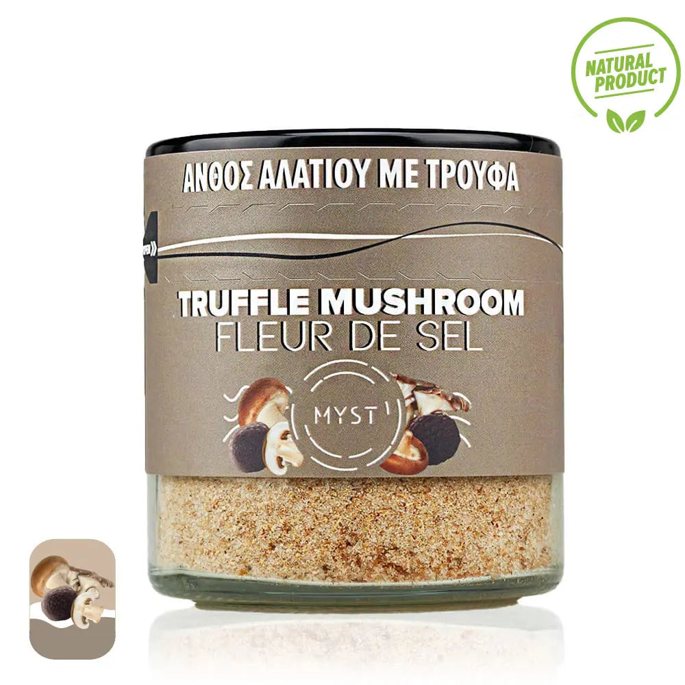 Premium Greek Luxury Fleur De Sel with Truffle and Mushroom 200g
