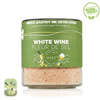 Premium Greek Fleur De Sel with White Wine 200g