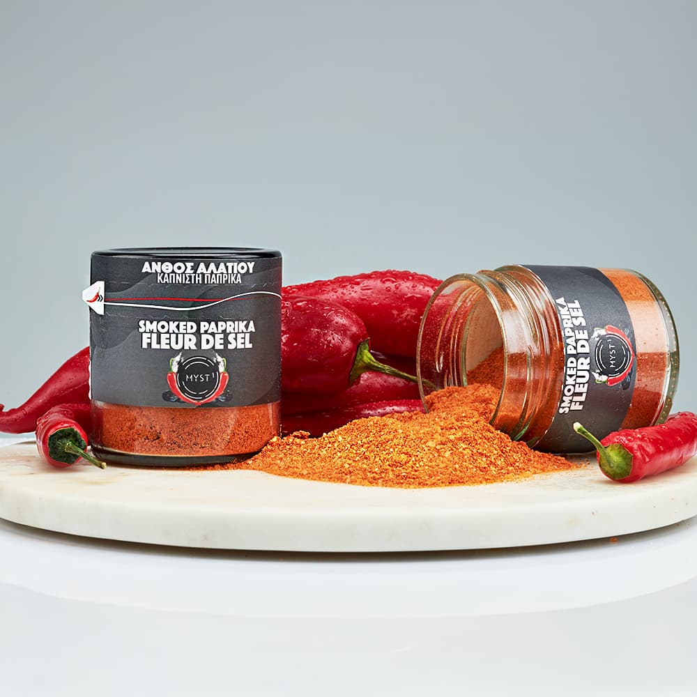 Premium Fleur De Sel Smoked Paprika Greek Sea Salt Blossom 200g