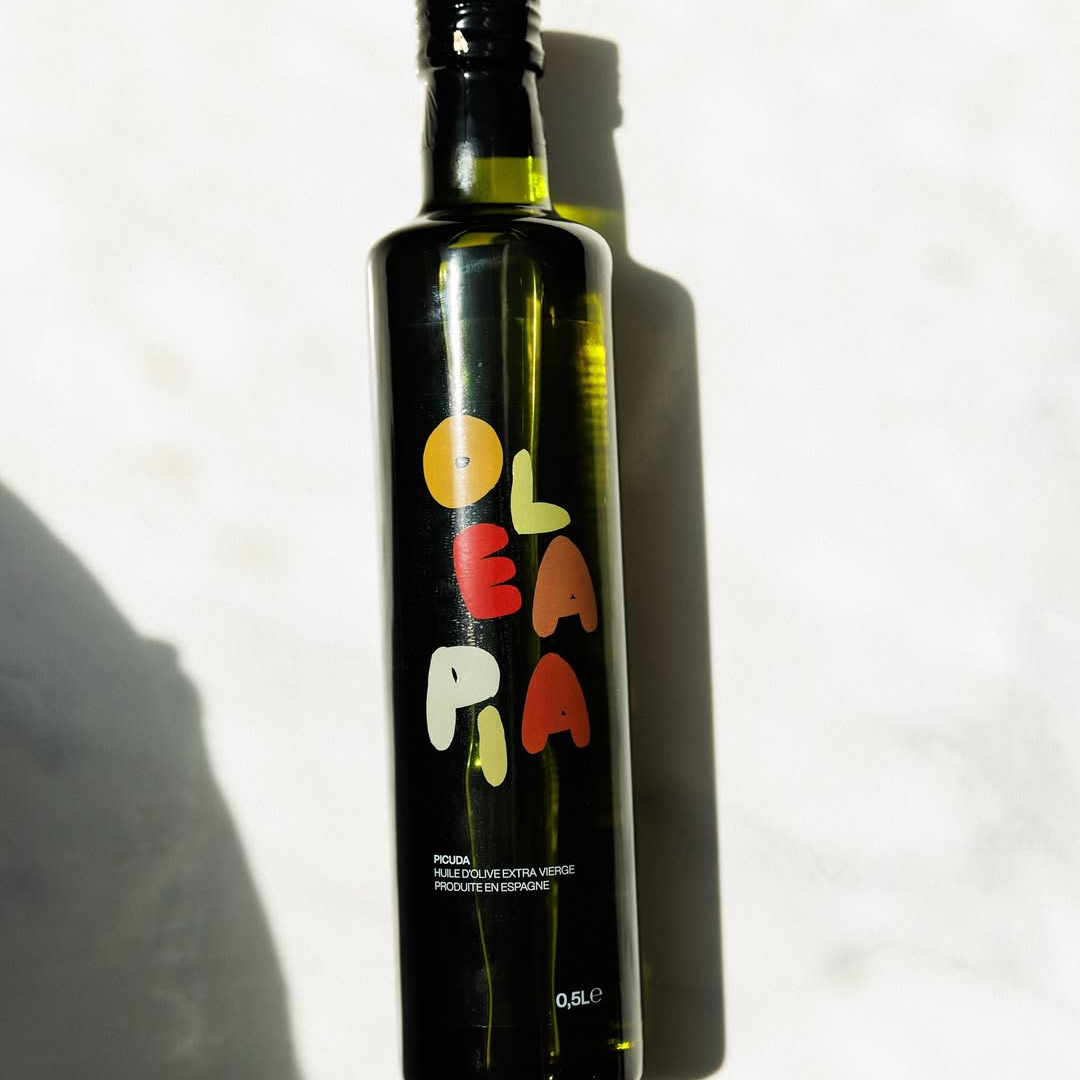 Bottle of OLEA on a white background