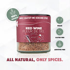 Premium Greek Fleur De Sel with Red Wine 200g