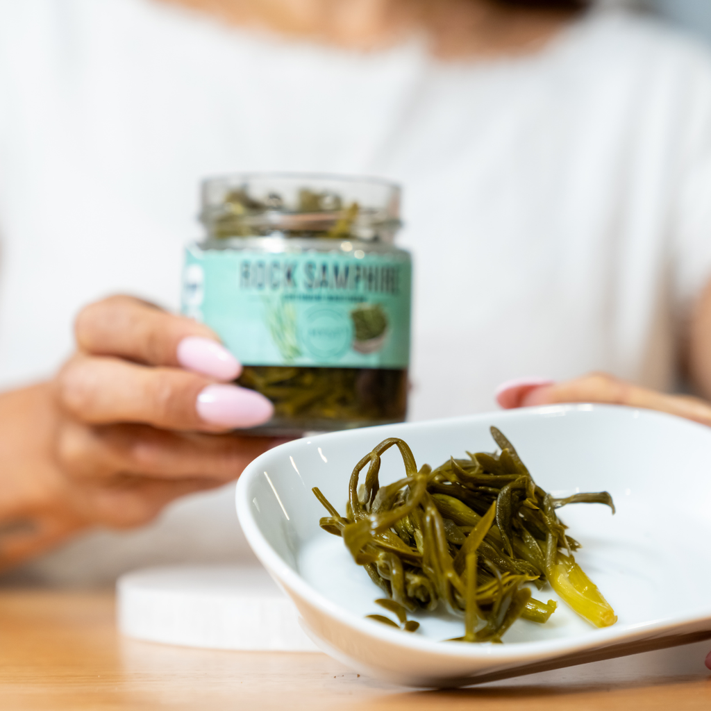 Premium Greek Rock Samphire in Brine, Omega Rich Sea Fennel 200g